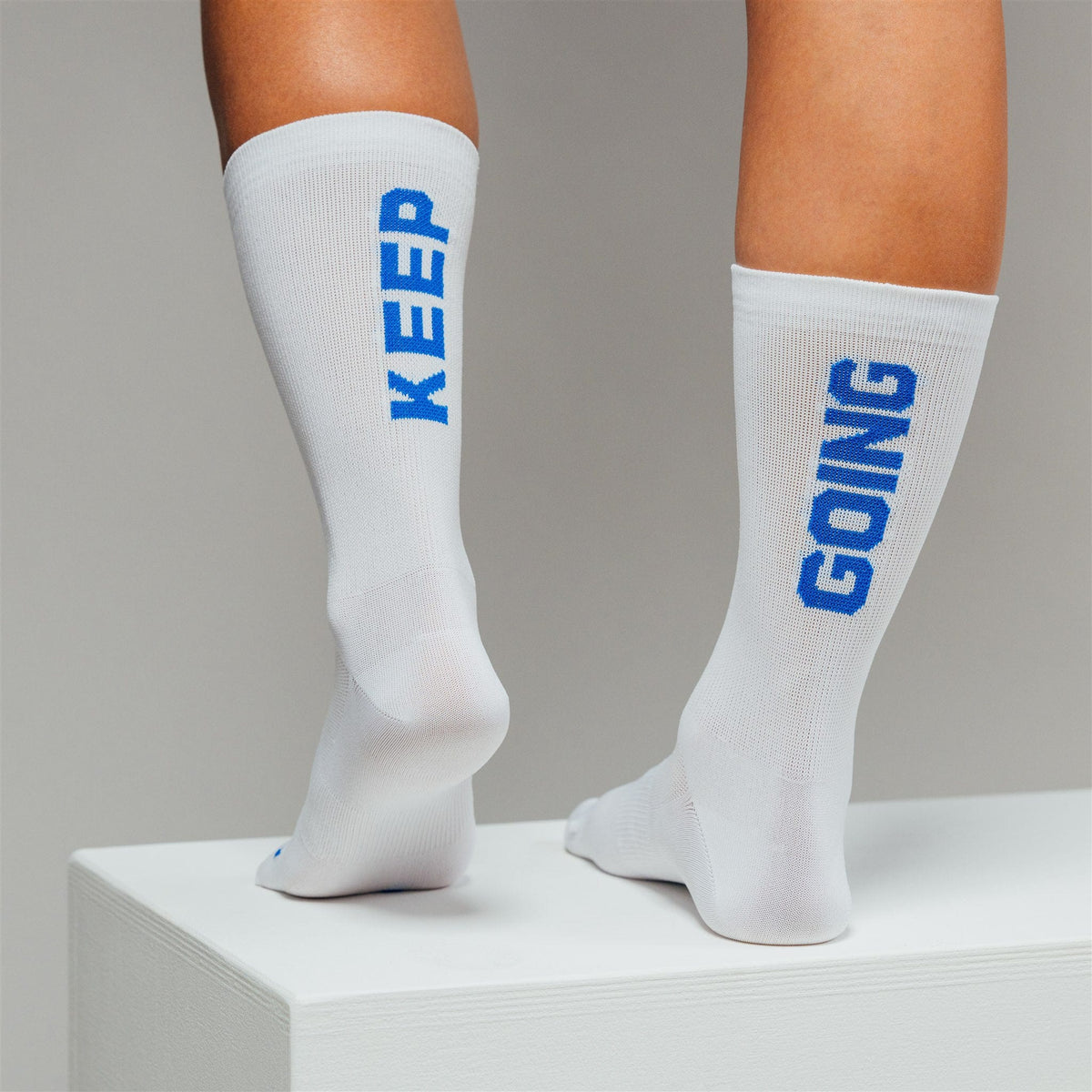 "KEEP GOING" socks