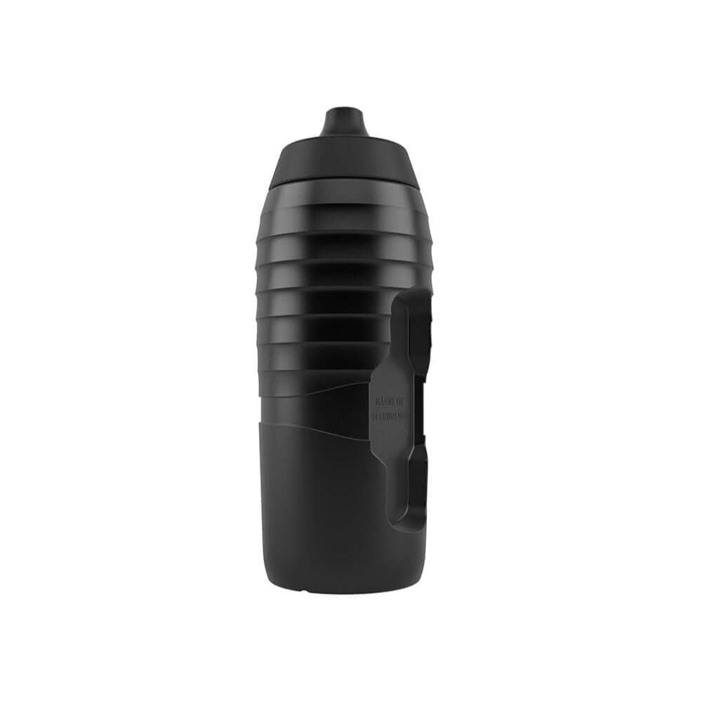 Schwarze Fahrradflasche TWIST x KEEGO 0.6L aufrecht ohne uni connector