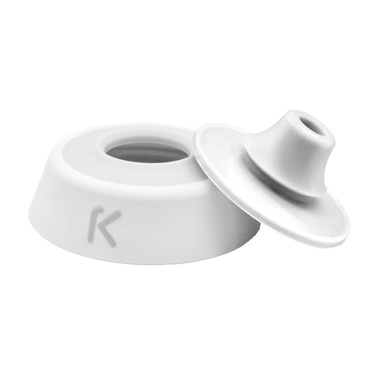 White EasyClean two-piece cap disassembled