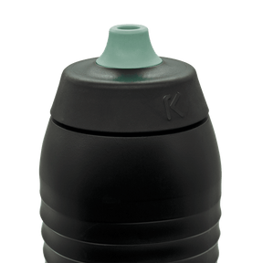 Black Keego drinking bottle with Easy Clean nap pure silicone gravel green