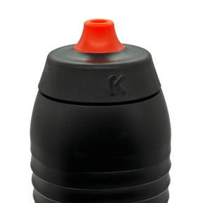 Black Keego drinking bottle with Easy Clean nub pure silicone mars red